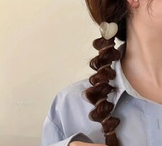 Спіральна гумка для волосся Серденько камінь
