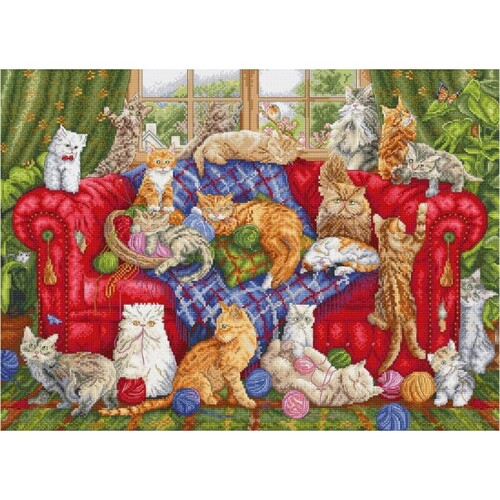 Набір для вишивання хрестиком LETISTITCH Meow Manor L9946