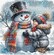 Набір для вишивання хрестиком AVA P086 Хлопчик та його сніговий друг. Boy and his Snow Friend