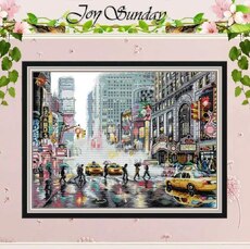 JoySunday  Набір для вишивання New York з нанесеною на канву схемою
