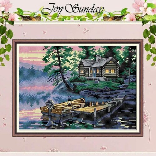 JoySunday Набір для вишивання Waterfront Home
