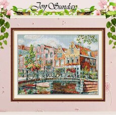 JoySunday  Набір для вишивання Amsterdam з нанесеною на канву схемою