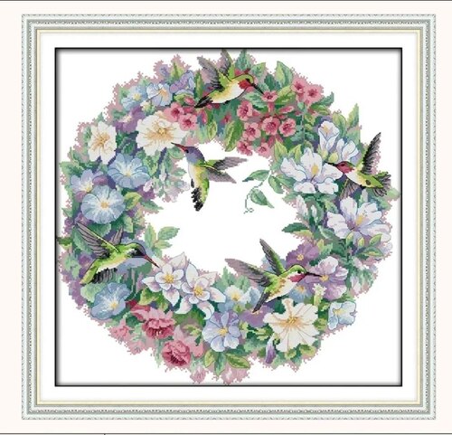 JoySunday  Набір для вишивання Вінок The Art Of Hummingbird