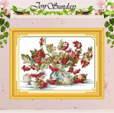 JoySunday  Набір для вишивання Little Red Fruit з нанесеною на канву схемою
