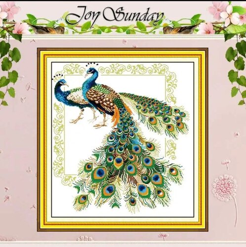 JoySunday  Набір для вишивання Lucky Peacocks