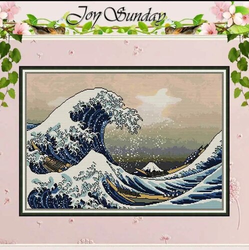 JoySunday  Набір для вишивання The Great Wave of Kanagawa