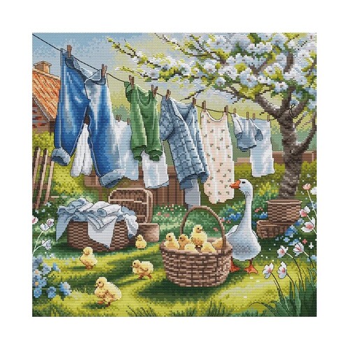Набір для вишивання хрестиком AVA P159 Весна на фермі. Spring at the Farm