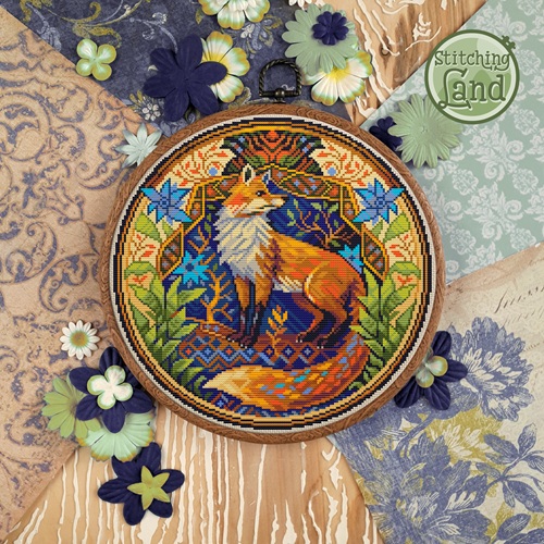 Набір для вишивання Stitching Land Art Nouveau 019 Яскравий Лис