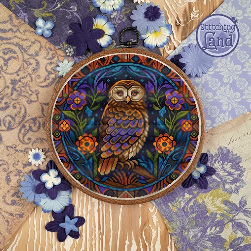 Набір для вишивання Stitching Land Art Nouveau 017 Сова