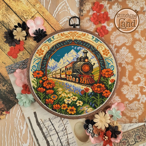 Набір для вишивання Stitching Land Art Nouveau 014 Потяг