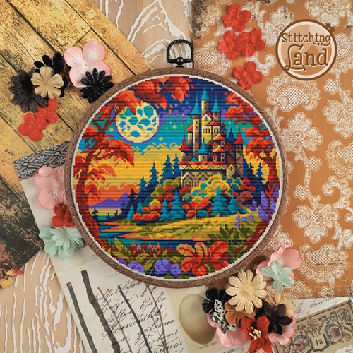 Набір для вишивання Stitching Land Art Nouveau 016 Чарівний замок