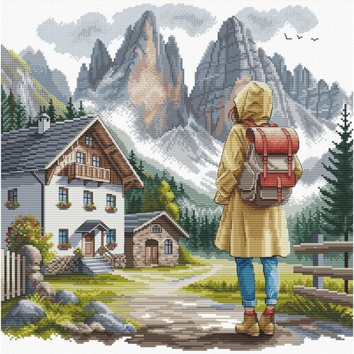 Набір для вишивання хрестиком AVA P113 Пригода в Альпах. Adventure in the Alps