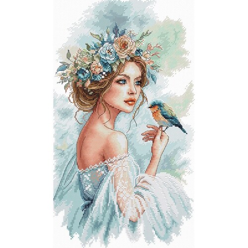 Набір для вишивання хрестиком AVA P148 Жінка саду. The lady of the garden